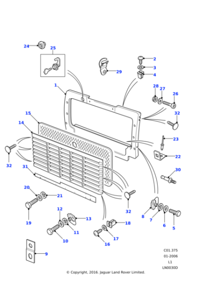 SE105161L - Land Rover Screw
