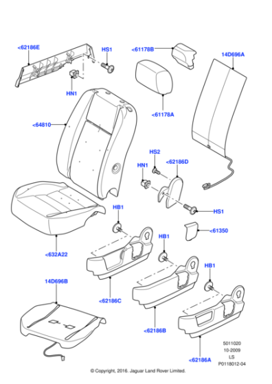 EBV500022PVJ - Land Rover Valance - Seat Cushion