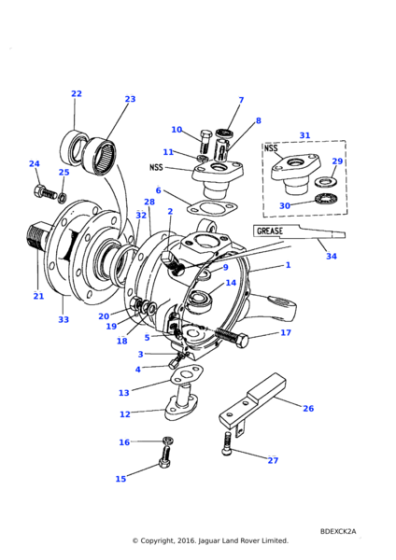 255467 - Land Rover Bolt-flanged head
