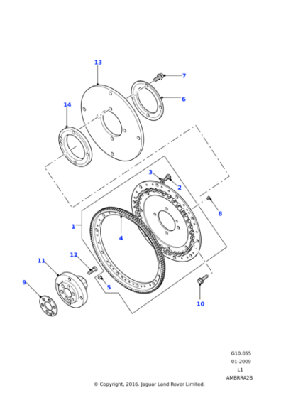 529364 - Land Rover Dowel-flywheel spigot alignment