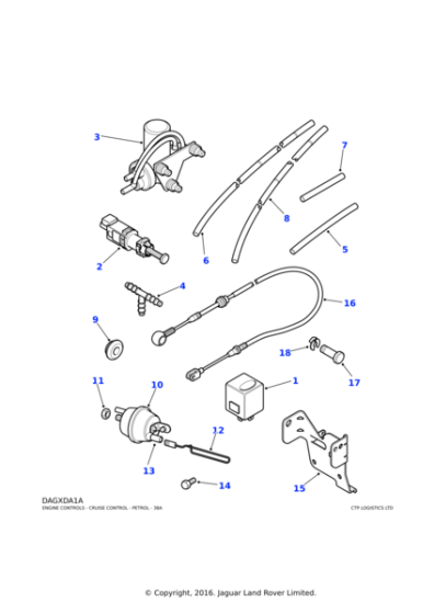AMR3705 - Land Rover Cable assembly cruise control