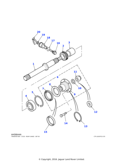 571970 - Land Rover Mudshield-transfer box oil seal
