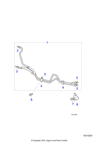 C2C14869 - Jaguar Oil cooler pipe