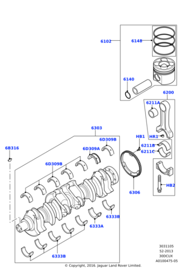 8510321 - Land Rover Bearing-half big end connecting rod