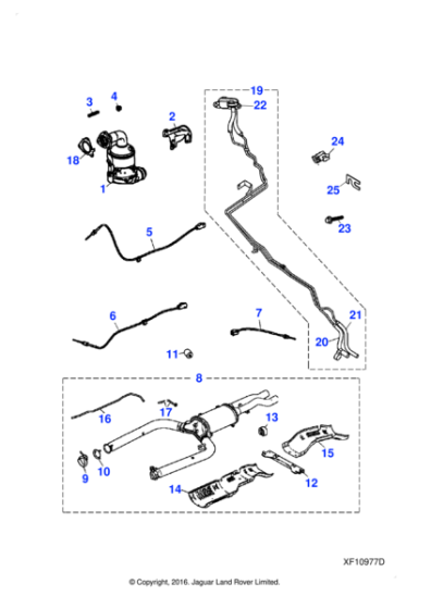 C2C33762 - Jaguar Front pipe and particulate filter
