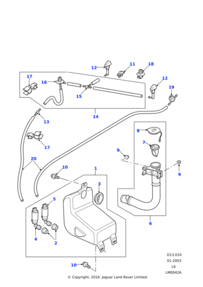 DNG10010 - Land Rover Connector-wash system tee piece