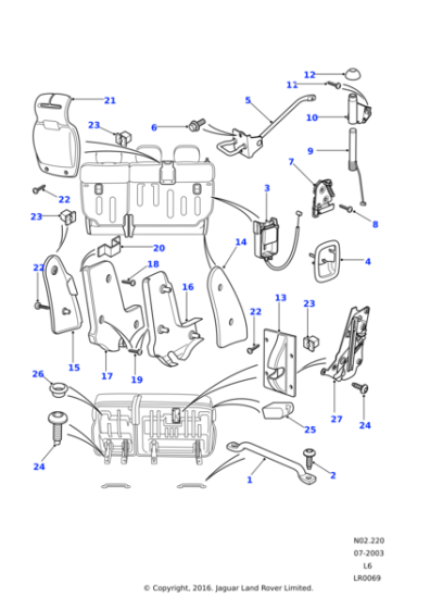 AB610074 - Land Rover Screw-self tapping